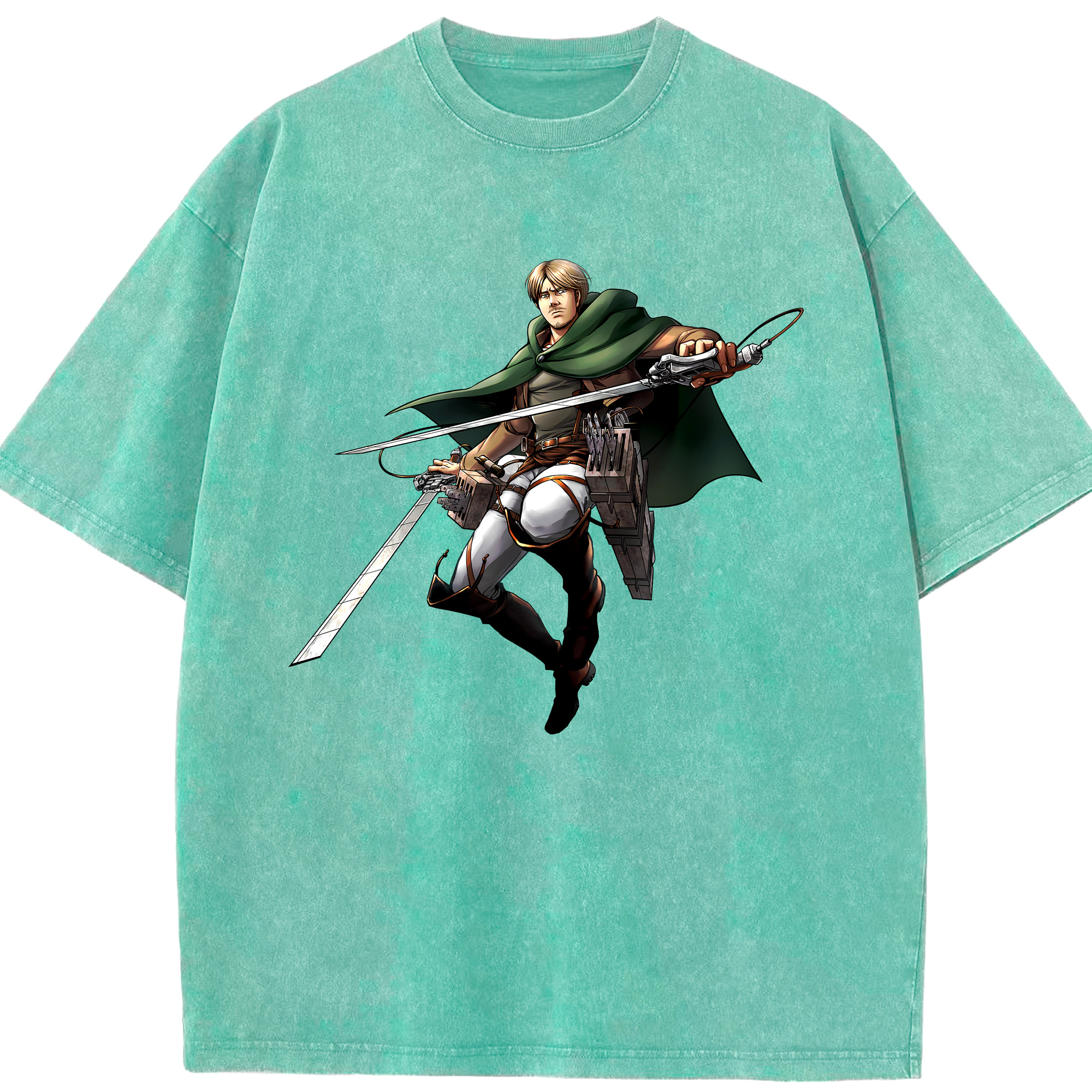 （画像用） 進撃の巨人 Attack on Titan 綿100% ヴィンテージ風 半袖Tシャツ（フロントプリント）